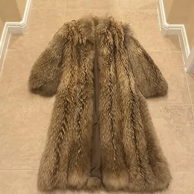 Vintage Russian Sable / Raccoon Full Length Fur Coat - Size 10 • £665.10