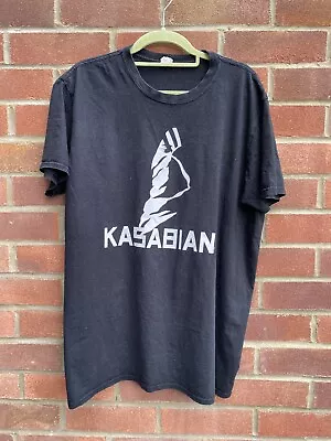 2019 Kasabian Gildan T Shirt Size Large Face Black And White • £10