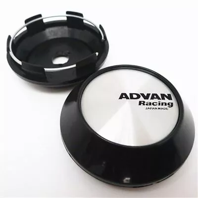 4 Pcs Set 68mm/62mm Advan Racing Style Japan RSII Rota BLACK Wheel Center Caps • $34.99