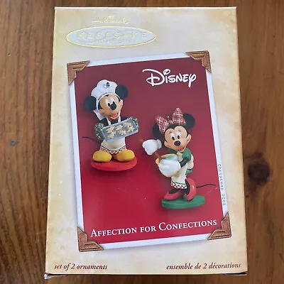 Hallmark Keepsake Ornament Affection For Confections Disney Mickey & Minnie 2004 • $18