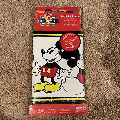 1993 Mickey’s Stuff For Kids Self Stick Removable Border Borden Wall Vintage • $15