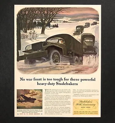 1942 Studebaker Military Truck WW II Advertisement War Front Vintage Print AD • $9.99
