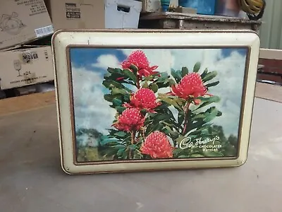 Vintage 1950s Retro Cadburys  Chocolates WARATAH Tin Claremont Tasmania 2 LBS • $23.85