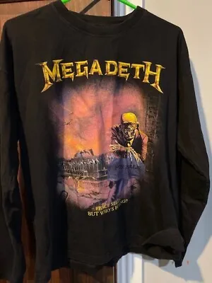 Rare Megadeth Peace Sells But Who's Buying Shirt Men Large Born In Hell Label • $88.95