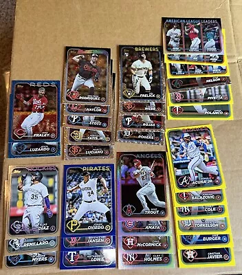 2024 Topps Series 1 Parallel Lot (33) - Gold Royal Silver Rainbow Yellow • $12.03