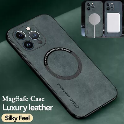 Shockproof Leather Case For IPhone 15 14 13 12 11 Pro Max Magnetic Cover • $8.99