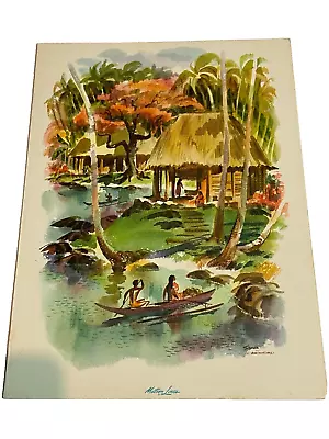 60s SS Lurline Matson Cruise Line Dinner Menu Louis MacOuillard Samoa Artwork • $24.99