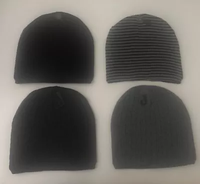 Knit Beanie Winter Hats/Men Women/BlacK Black-Gray Gray Dark Gray • $10.74