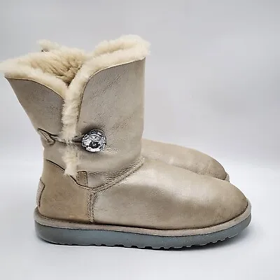 Ugg Bailey I Do Sheepskin Boots Women's Size 7 Beige SEE PHOTOS • $29.95