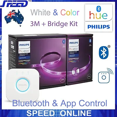 Philips Hue Lightstrip Plus 3M (2M+1M) Kits + Hue Bridge - Bluetooth & Wifi APP • $249