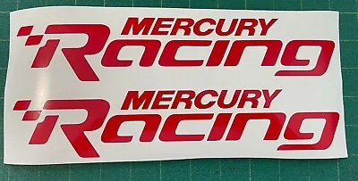 Mercury Racing 2014 NEW RED Sticker Race Boat Outboard DECAL YOU GET 2 • $9.99