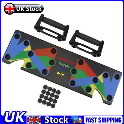 9 In 1 Body Building Push Up Rack Board System Fitness Comprehensive Exercise UK • £16.59