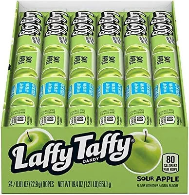 Wonka Laffy Taffy Sour Apple - 24 Count • £19.49