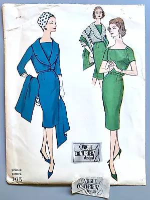 1959 Vogue Couturier Design  #165  Cut/complete & W/label Sz.14 • $30