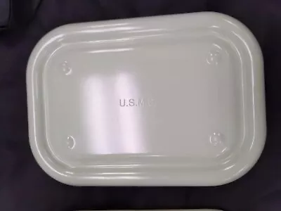 Vintage U.s.m.c. Us Marine Corps Melamine Rectangle Dish W/lid • $30