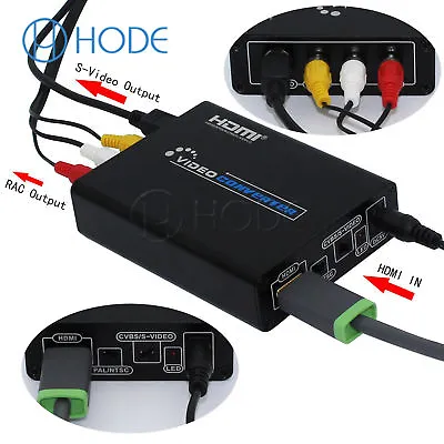 £1.64 • Buy HDMI To 3 RCA AV CVBS Composite S-Video Audio  Converter Adapter UK