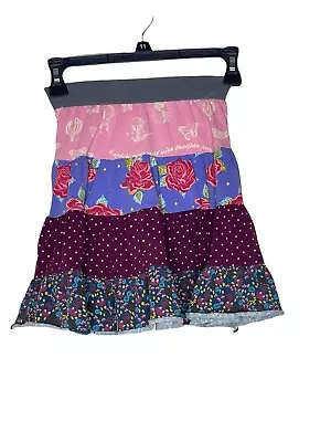 Matilda Jane Girls 4 Paint By Numbers Brushstroke Gentry Tiered Skirt Floral • $15.99