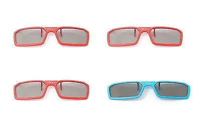 3 Pairs Of Clip On 3D Glasses Red Blue Polorised For LG Tv Cinema RealD • £14.99