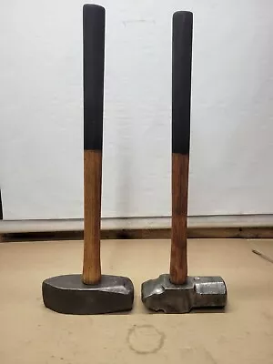 2 Vintage Blacksmithing Metal Working Hammers Quickwerk & Atha New Handles • $43.99