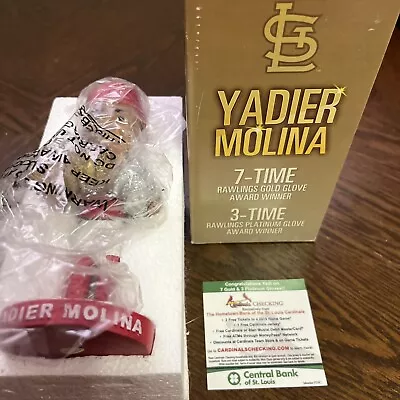 Yadier Molina 7 Time Gold Glove 3 Time Platinum Glove Bobble Head! • $39.95