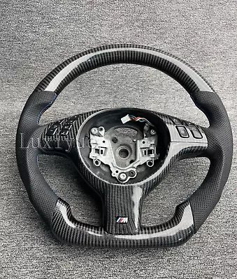 Carbon Fiber Steering Wheel For BMW E46 E39 E53 M3 M5 +Cover (No Paddle Holes) • $500