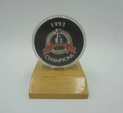 1993 Stanley Cup Centennial Collectible Puck With Stand - Montreal Canadiens • $14