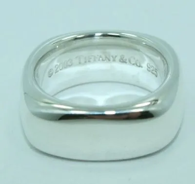 Tiffany & Co. Sterling Silver Size 6.5 Square Cushion Signet Ring • $329.99