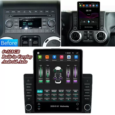 9.5''6+128GB Radio Player GPS WiFi AM For Carplay For Jeep Compass Dodge Caliber • $307.74