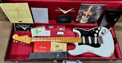 In Store 1954 Fender Stratocaster Ancho Poblano Relic Opaque White Blonde Fresh! • $6649