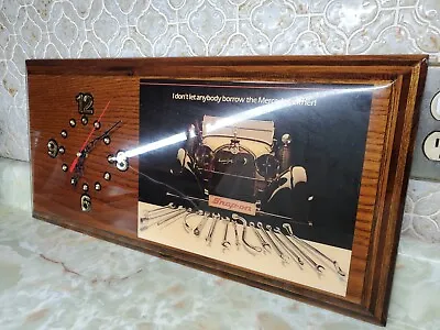 Vintage  Snap On Tools Wood Clock Vtg Mercedes Benz  Race Car Tool Box -Works • $117.94