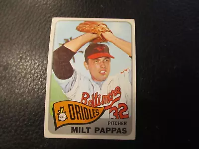 1965  Topps Card#270  Milt Pappas  Orioles     Ex+/exmt • $0.25