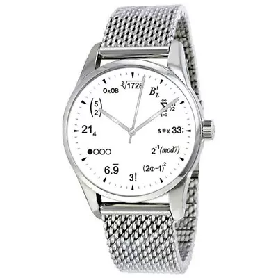  Math Dial  Large Watch Has Physics Equation At Each Hour Indicator & Mesh Band • $75