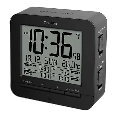 Radio Controlled  4 X Times Alarm Clock  ( Offical UK Version ) With Back Light  • £24.99