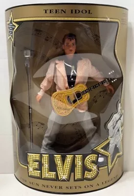 Vintage 1993 Hasbro Elvis Presley Teen Idol 12  Doll W/ Guitar Microphone NRFB • $38.99