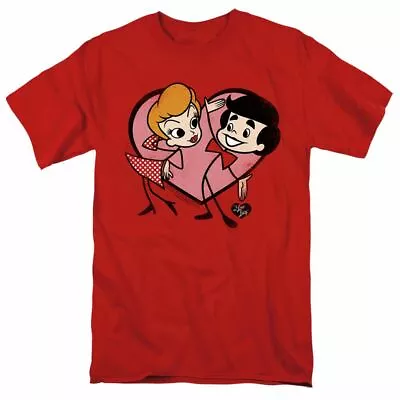 I Love Lucy Cartoon Love Logo T Shirt Lucy Desi Mens Licensed Classic TV Red • $17.49