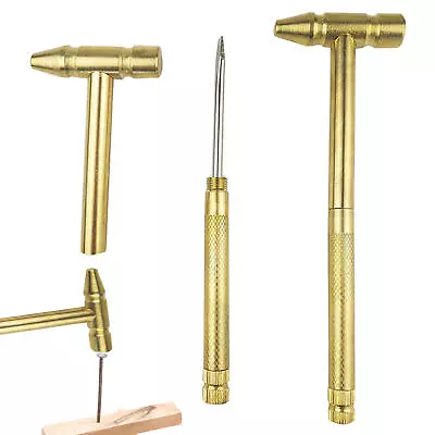 6 In 1 Micro Mini Multifunction Copper Craft Hammer & Screwdriver Hand Tools • $10.46