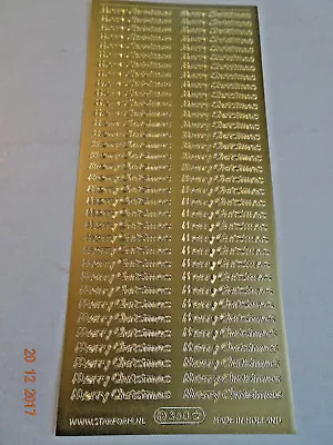 £0.99 • Buy Gold Peel Offs - Small - Merry Christmas - 360