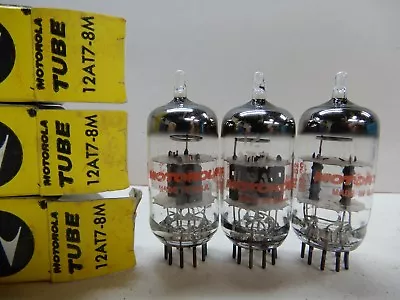 $55 • Buy GE Labeled Motorola 12AT7 8M Vacuum Tubes 3 Red Graphics 102/108 100/105 101/117