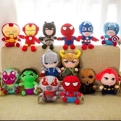 Disney Marvel Avengers Plush Toys Captain America Spiderman Iron Man Hulk Loki • £11.14