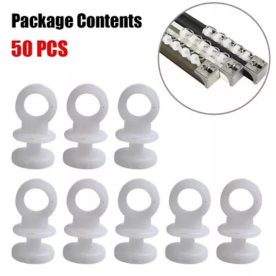 50Pcs Curtain Track Gliders Runners Hooks For Camper Van Motorhome Caravan Boat • $20.81