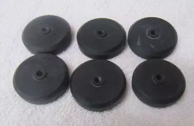(6 )1.375  Black Rubber Tires For Vintage Toy Cars .281  Wide With .187  Center- • $3.99