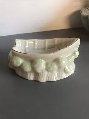 £16 • Buy Vintage Belleek Irish Pottery Rowing Boat Table Salt Or Trinket Dish C.1980-1993