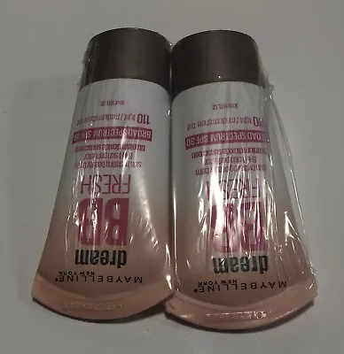Lot Of 2 Maybelline Dream BB Fresh Cream For Beauty 8 In 1 Skin Perfector New • $16.75