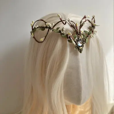 $89.94 • Buy Woodland Headband Tiara With Fairy Crown Crown For Wedding Bride Fairy Costume