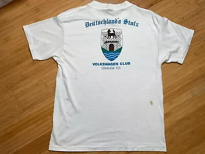 Vintage Men’s Small Volkswagen VW Car Auto Club 80’s Deutschland’s Stolz T Shirt • $40