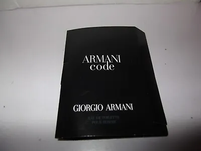 £1.80 • Buy Men's Giorgio Armani CODE Pour Homme 1 X 1.2 Ml Spray Sample New
