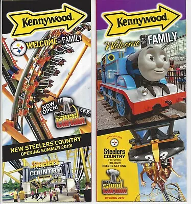 $3.99 • Buy Both 2019 Kennywood Brochure Guide Maps Celebrating  The Steel Curtain Coaster  