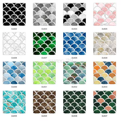 HOT NEW 10pcs Fish Scale Self-adhesive Bath Kitchen Wall Stair Tile Sticker • $22.08