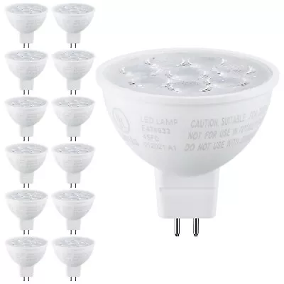 12-Pack 6.5W MR16 LED Bulb GU5.3 Base Spotlight Lamp Bulb 3000K Warm White • $31.99