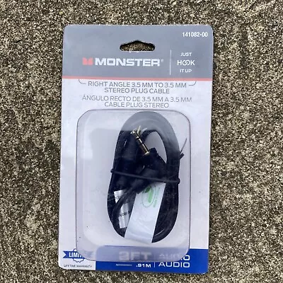 Monster Cable Stereo Cable Right Angle 3.5mm • $14.99